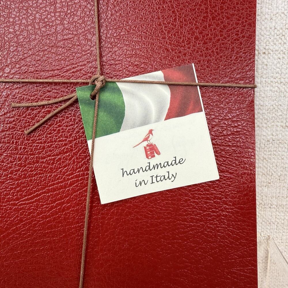 NEW Bieffe Handmade Journal Notebook Made in ITALY 3 Pack Red Leather New - Picture 2 of 7